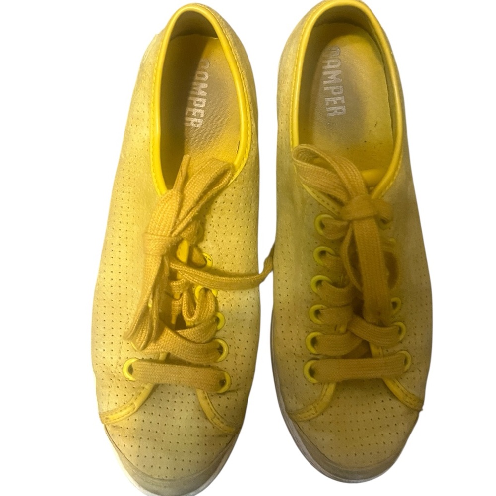 Women's | Yellow | Suede Camper Sneakers